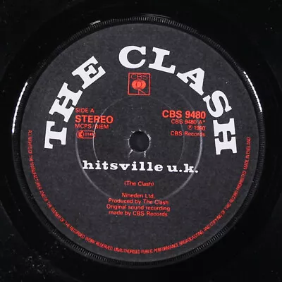 CLASH / MIKEY DREAD: Hitsville U.k. / Radio One CBS 7  Single 45 RPM • $15