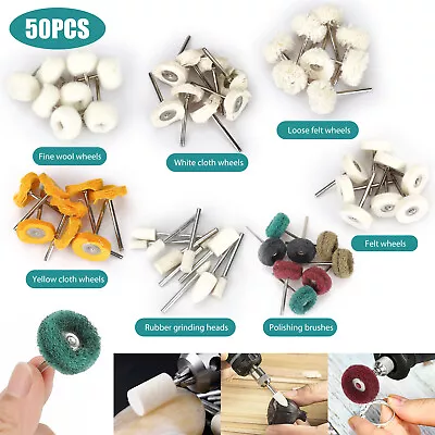 58PCS Mini Abrasive Polishing Wheel Buffing Grinding Rotary Tool Kit For Dremel • $14.98