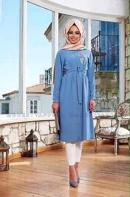 Acelya Tunic - Blue Islamic Women Long SleeveTunic Top High Quality • $25