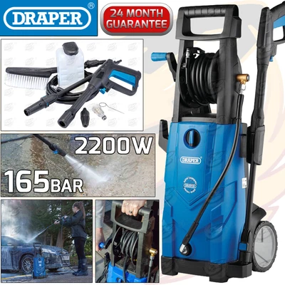 £119.95 • Buy DRAPER Pressure Washer 165 BAR 2200W High Performance Jet Wash Car Patio Cleaner