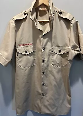 Vintage Boy Scouts Of America Adult Size Medium Rn 28356 Previous Patch Removed • $19.99