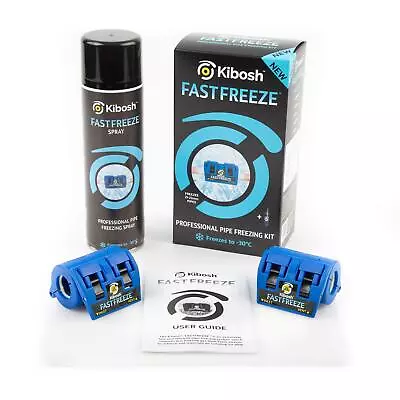 £54.99 • Buy Kibosh FASTFREEZE Kit 5 (2 X 22mm /  3/4  Clamps Plus Freezing Spray)
