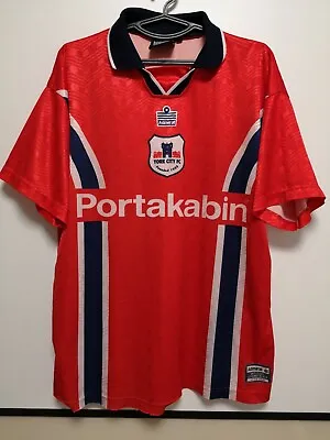 SIZE L York City 1997-1998 HOME FOOTBALL SHIRT JERSEY • £162