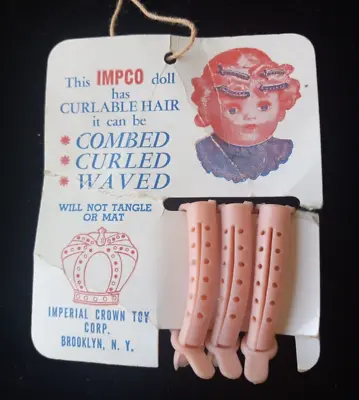 Vintage Doll Hair Curlers Impco Never Removed From Package 30s 40s 50s • $15.99