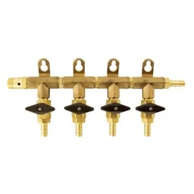 MODULAR CO2 Gas Line Manifold 234 Way Brass Splitter WShutoff And Check Valves • $29.95