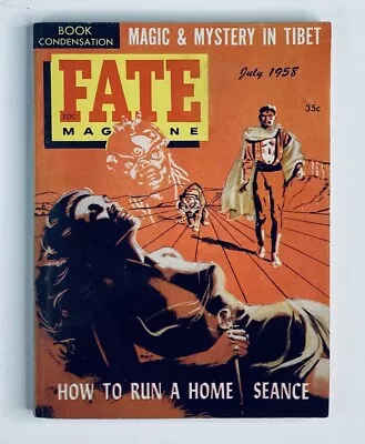 VTG Fate Magazine July 1958 Vol 11 No. 7 How To Run A Home Seance No Label • $35.97