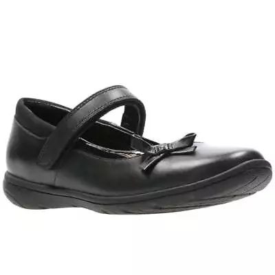 BNIB Clarks VENTURE STAR Black Leather School Shoes • £24.99