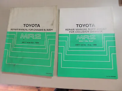 1984 Service Repair Manual Shop Manual Toyota MR2 W1 AW11 • $106.21