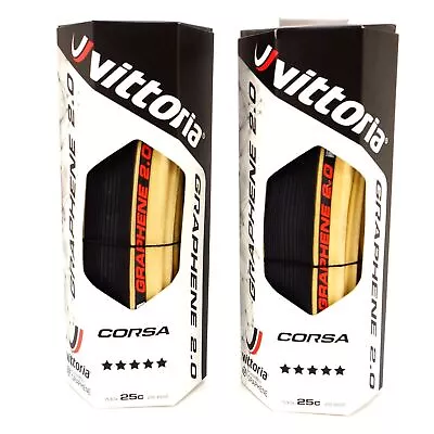 Vittoria Corsa G2.0 Competition 700 X 25C Skin Black Tan Para Road Clincher Tire • $109