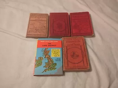 Five Ward & Lock Guide Books Bournemouth Lake District North Wales Paignton • £4.99