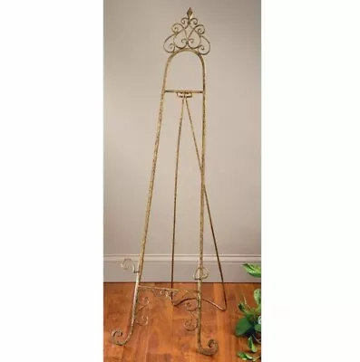 Metal Floor Easel Display Stand Vintage Antique Style Gold Finish H Frame 53  • $109.89