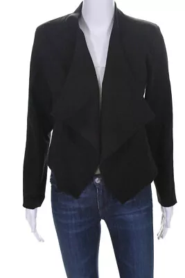 Soon Maternity Womens Classic Drape Open Front Relaxed Blazer Black Size Small • $36.01