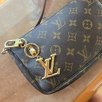 Louis Vuitton Porte Cles Facettes Bag Charm Keyring Logo Gold • $100