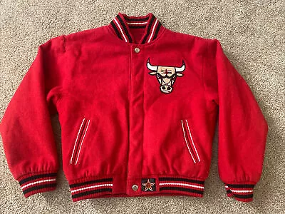 VTG Chicago BULLS Reversible Jacket By JH Design Youth Medium Toddler Distressed • $49.99