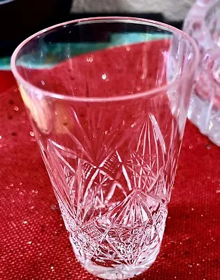 Vintage ABP Cut Crystal Juice/Small Rocks/Large Shot Glass 4” Hobstars Fans • $16