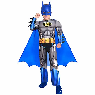 Child Batman Brave Bold Fancy Dress Superhero Costume Comic Book Day Week Boys • £10.95