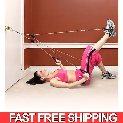 Home Exercise Equipment Door Knob Exerciser Resistance Rope Workout Bands Sports • $28.16