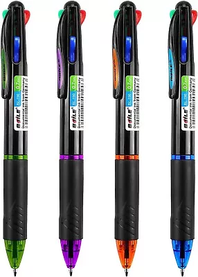 4 Pack Multicolor Ballpoint Pens 4-In-1 0.7Mm Colored Retractable Ballpoint Gift • $9