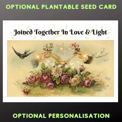 Love & Light Handfasting Card Seeded Personalise Option Pagan Spiritual Wiccan • £3.99