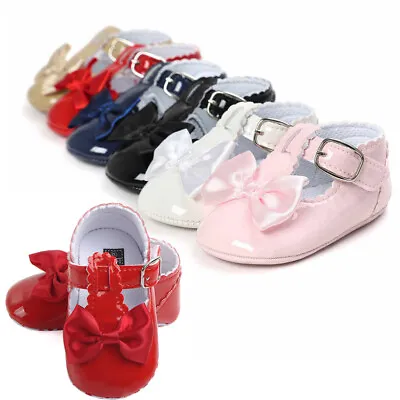 £3.89 • Buy Baby Girl Princess Pram Shoes Infant Dress Shoes Mary Jane Shoes Newborn To 18 M