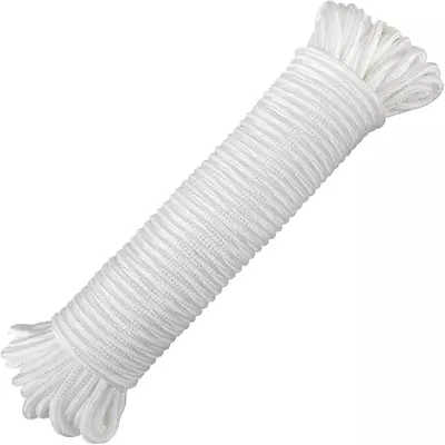 90 Ft F 1/4 Inch (7Mm) Nylon Poly Rope Cord Flag Pole Polypropylene Clothes Line • $10.33