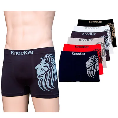 Pack Of 12 Men Seamless Boxer Briefs Knocker Microfiber Underwear Wholesale Save • $43.14
