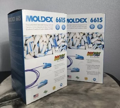 Moldex 6615 Metal-detectable Foam Corded Ear Plugs - 100 Pairs.  Free Shipping. • $34.99