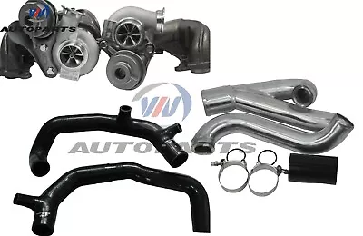 TD04-19T 6+6 V3 Billet Blade Turbochargers+2 Inlet+outlet Pipe For 335i 3.0L N54 • $1215.05