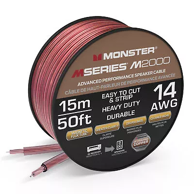 Monster M-Series Speaker Wire: Advanced Performance Speaker Cable Spool 50-100ft • $219.99