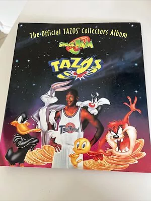 Vintage Space Jam Tazos Collectors Album Folder With 35 Tazos • $51.99