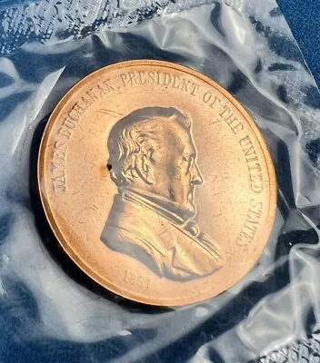 🔥 The Official Medals Of America's Presidents James Buchanan Bronze Token • $14.95