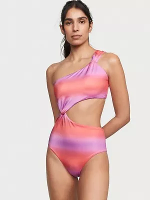 Victoria's Secret Twist Monokini One-Piece Swimsuit In Sunset Ombre SMALL NEW • $29.95