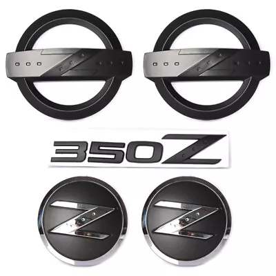 Kits Black For 350Z Car Body Fender Side Emblem Front Rear Trunk Tailgate Badge • $29.99