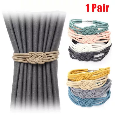 2pcs Strong Magnetic Curtain Tie Backs Buckle Clips Holdbacks Curtain Tie Rope • £7.56