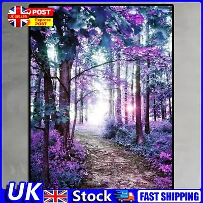 Painting By Numbers Kit DIY Purple Grove Canvas Oil Art Picture Home Wall Decor  • £8.89