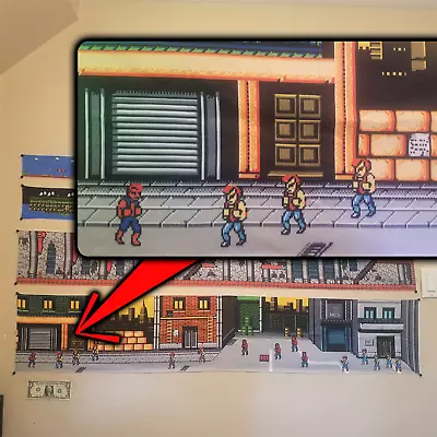 Double Dragon 5 Foot Tapestry 👊 Nintendo Wall Banner Flag Game Room • $7