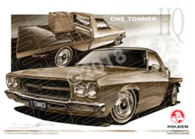 Holden Hq One Tonner Spepia Tone A2 Framed Print (hl26) • $249