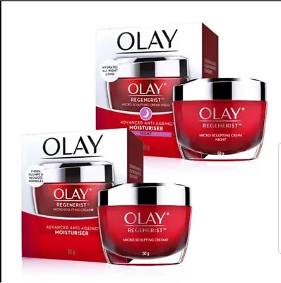 Olay Regenerist Micro Sculpting Advanced Anti- Aging Day X2 -Night Cream X2 • $83.95