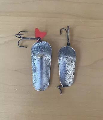 Vintage D.A.M.  Effzett  Fishing Lures Metal Slices Lot Of Two • $10