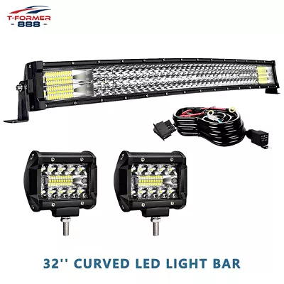 Curved 32inch 30  441W Led Light Bar Driving For Jeep Offroad GMC Chevy Truck • $65.59