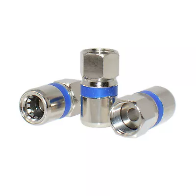 RG6 Dual Shield Coaxial Self Lock F-Type Compression Connector Wholesale • $31.24