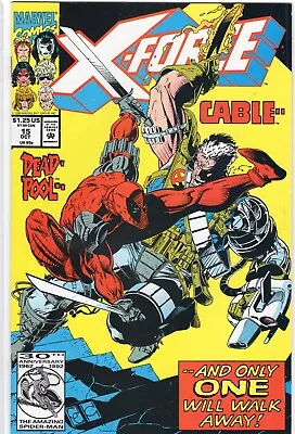 X-Force #15 Comic Book 1992 VF Deadpool Greg Capullo Marvel Cable | KEY • $3.99