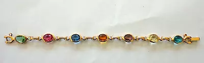 VINTAGE SARAH COVENTRY CRYSTAL BRACELET*Pastel Sparkling Crystals*7.5  • $7.99