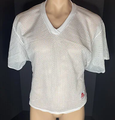Vintage Sports Belle White Mesh Football Jersey Size Small-Medium New Old Stock • $14.99