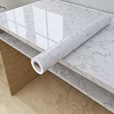 £7.95 • Buy Self Adhesive Kitchen Worktop Covering Vinyl Wrap Cupboard Door Marble Stickers