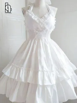 2023  Summer Classical Elegant Suspender Dress Lolita Solid Kawaii Lolita Retro • £21.04