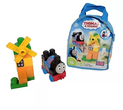 MEGA BLOKS Thomas & Friends Thomas At The Mill Building Blocks 15 Pieces W/ Bag • $10