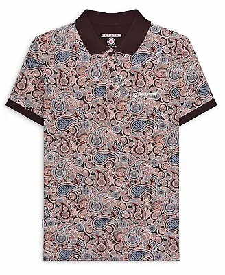 Mens Lambretta Paisley Polo Shirt Retro Mod Pattern Groovy Scooter Fashion M-4XL • £19.95