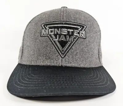 Monster Jam Hat Cap Snap Back Gray Adjustable Wool • $14.99