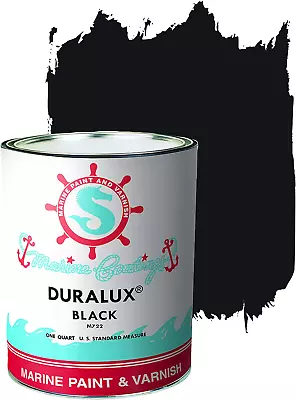 DURALUX Marine Enamel Black Marine Primer Paint & Aluminum Boat Paint • $50.39